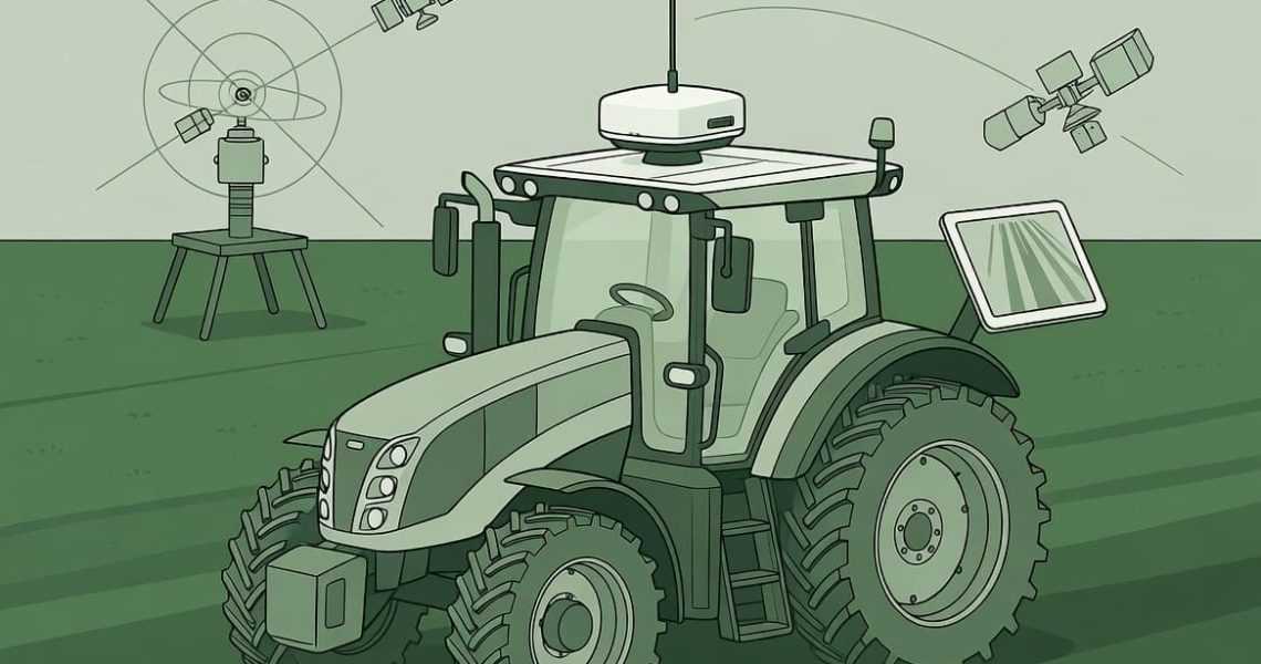трактор gps