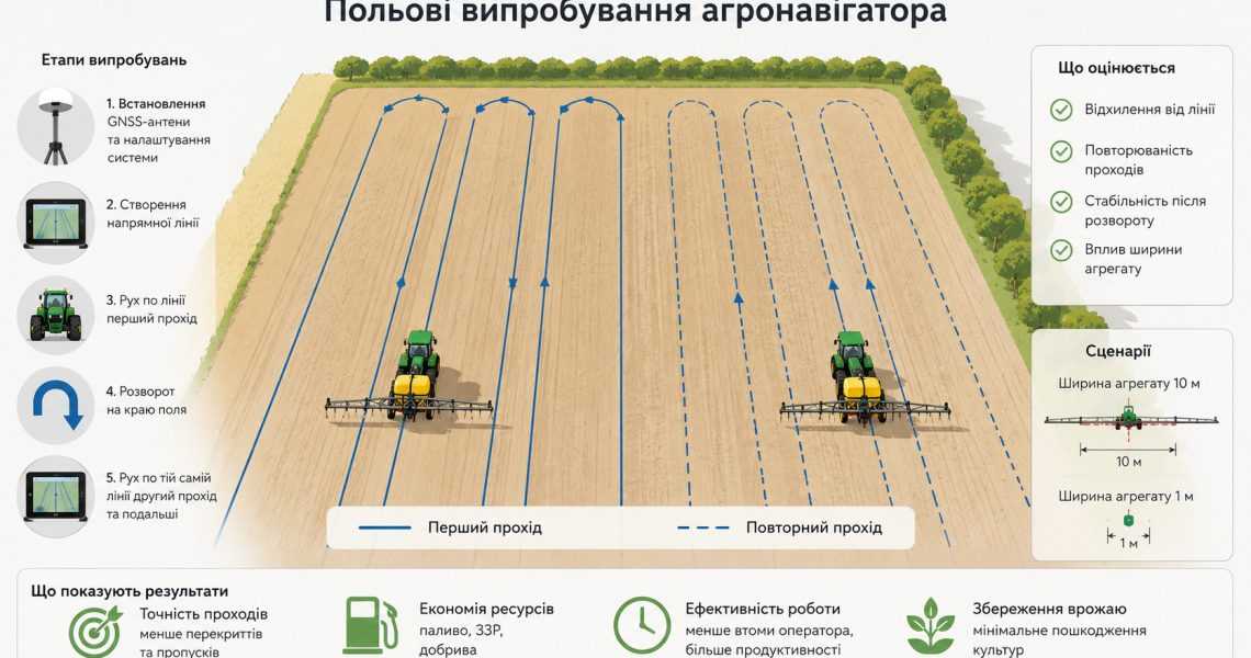 польові випробування агронавігаторів